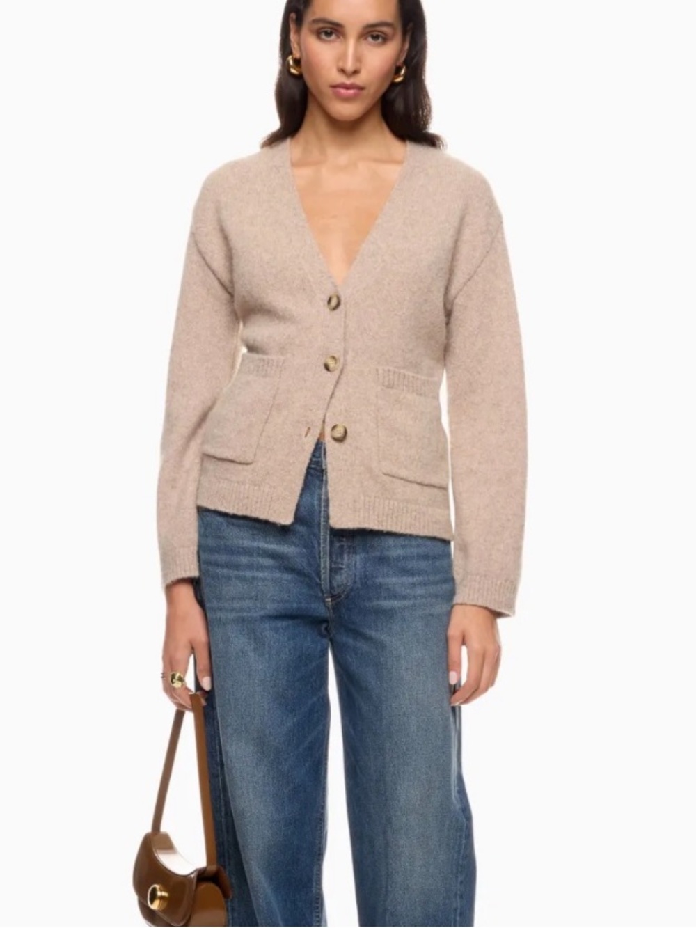 Le Jean Los Angeles Willa Alpaca/Yak Cardigan Women’s Medium